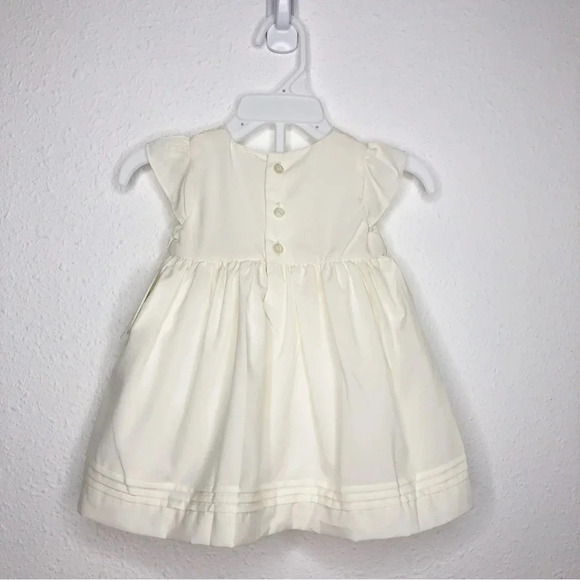 NWT Edgehill Collection dress ivory smocked charmeuse size 3 months - Picture 2 of 13